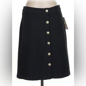 NWT NANETTE Nanette Lepore Black Button Down Skirt